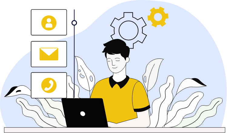 Convert and close illustration