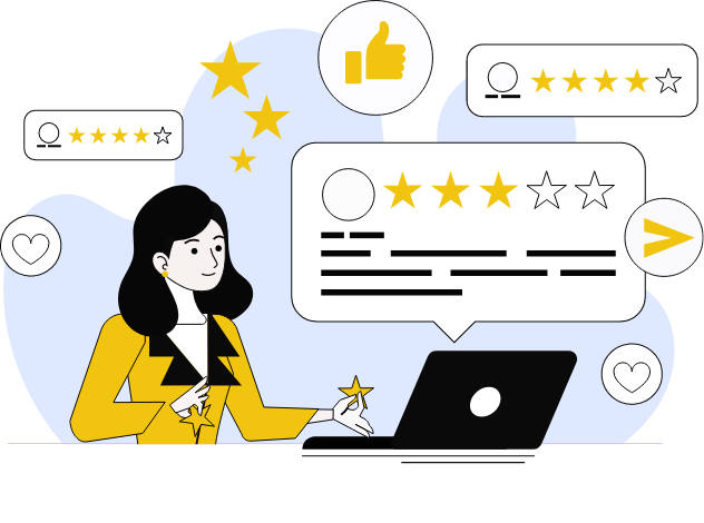 Reviews and ratings illustration